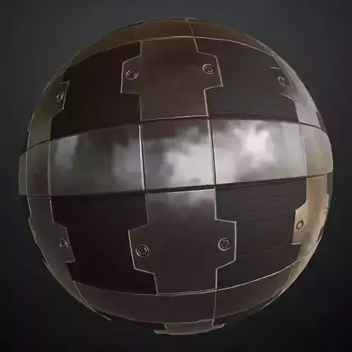 Black and Silver Tech Panel Plate PBR Seamless