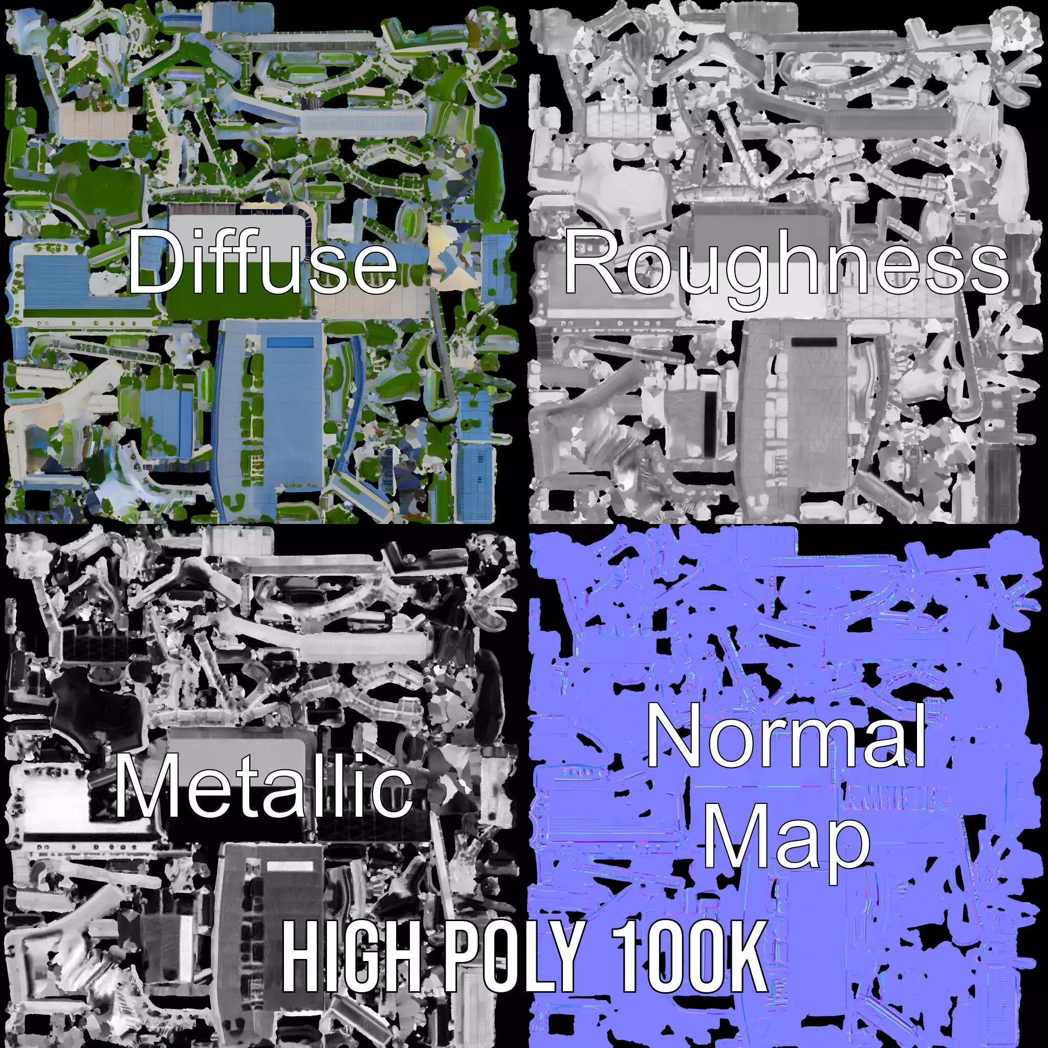 Eco Tower Architecture model pack Low-poly 3D model_4