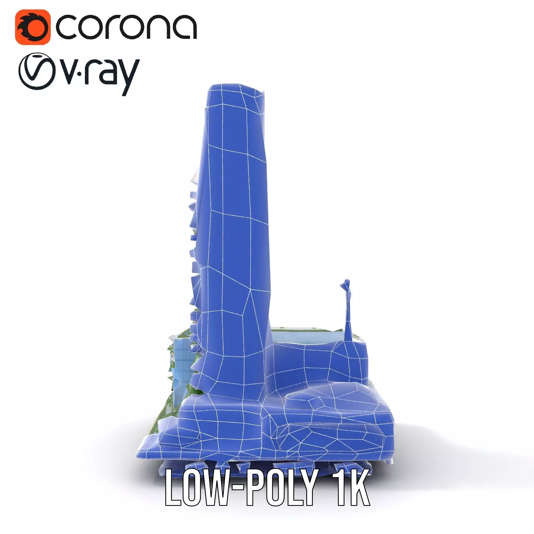 Eco Tower Architecture model pack Low-poly 3D model_12
