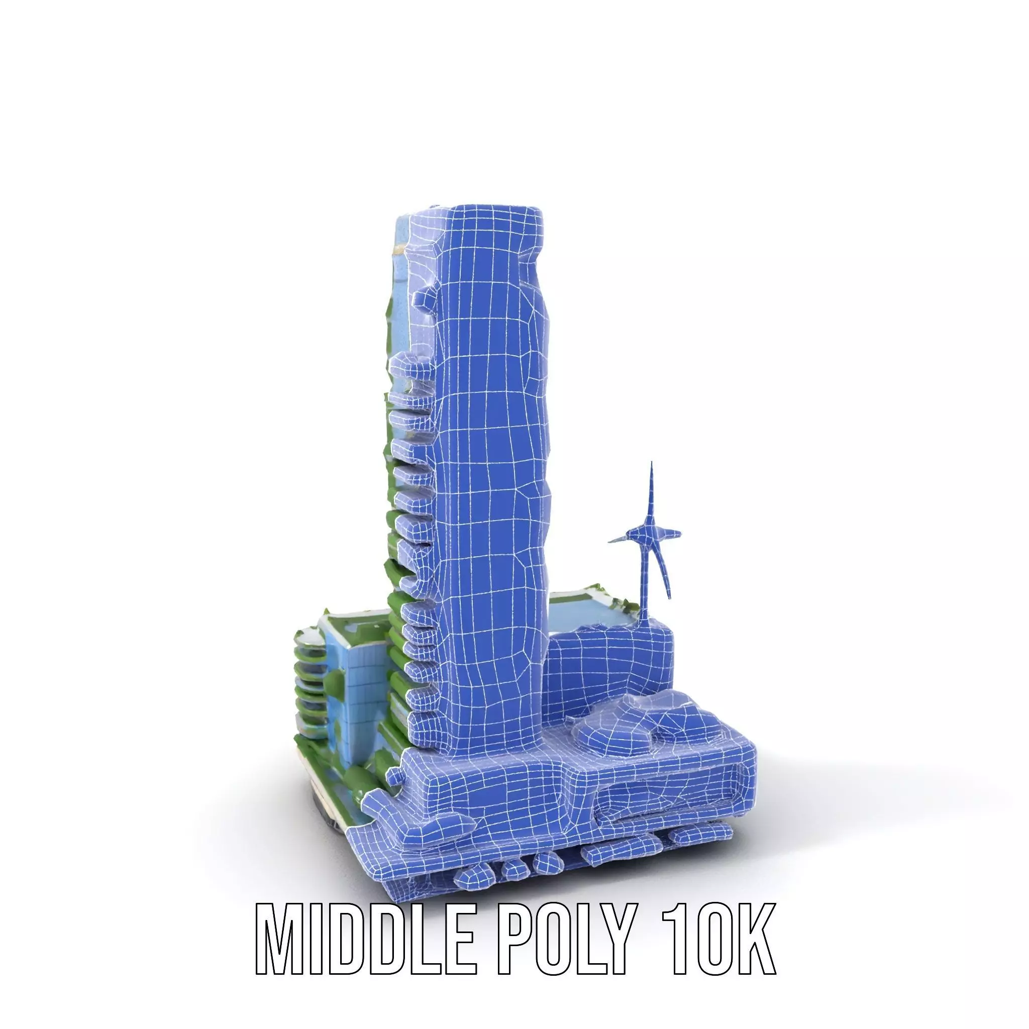Eco Tower Architecture model pack Low-poly 3D model_30