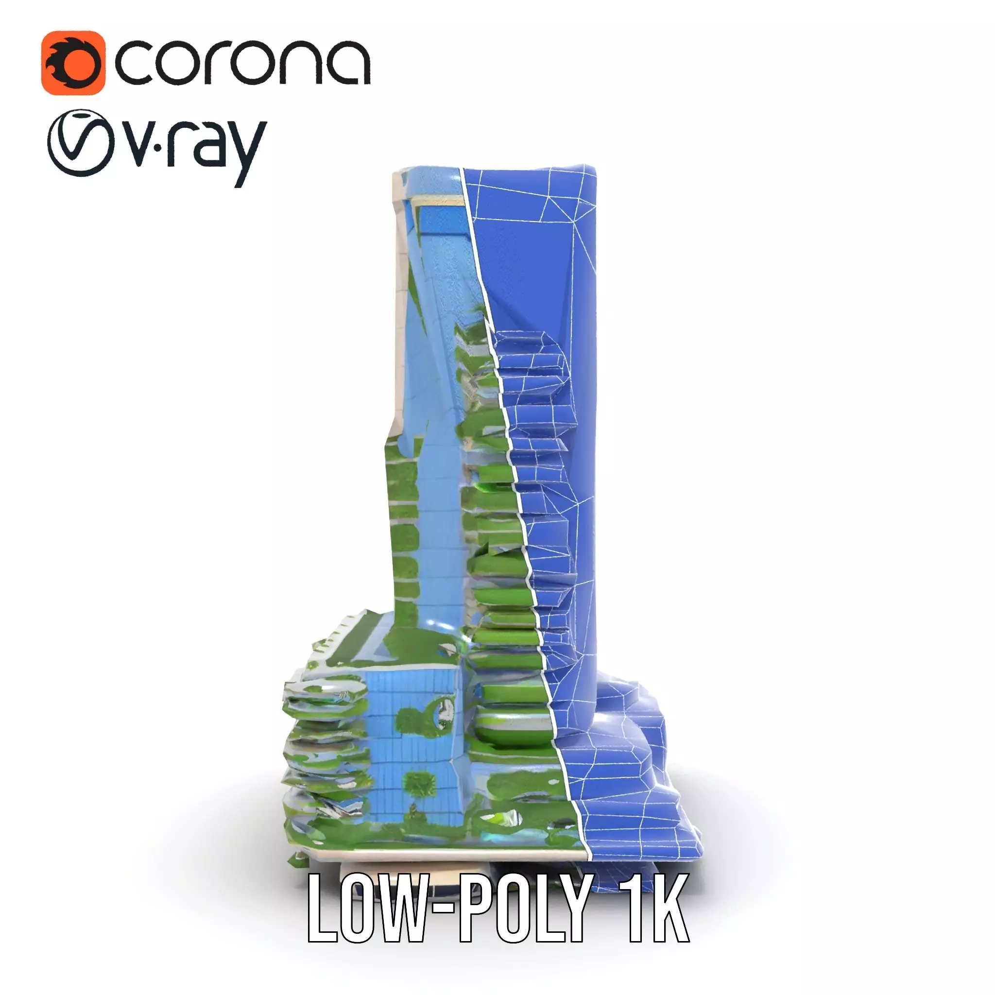 Eco Tower Architecture model pack Low-poly 3D model_25