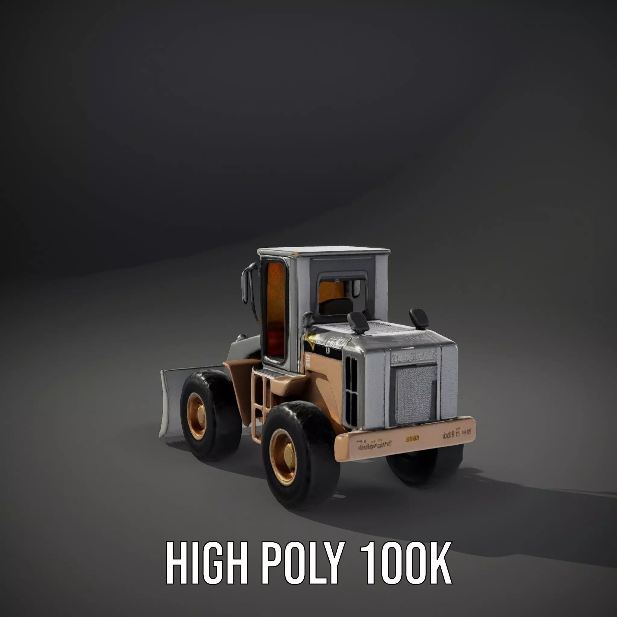 Industrial Bulldozer model pack Low-poly 3D model_11