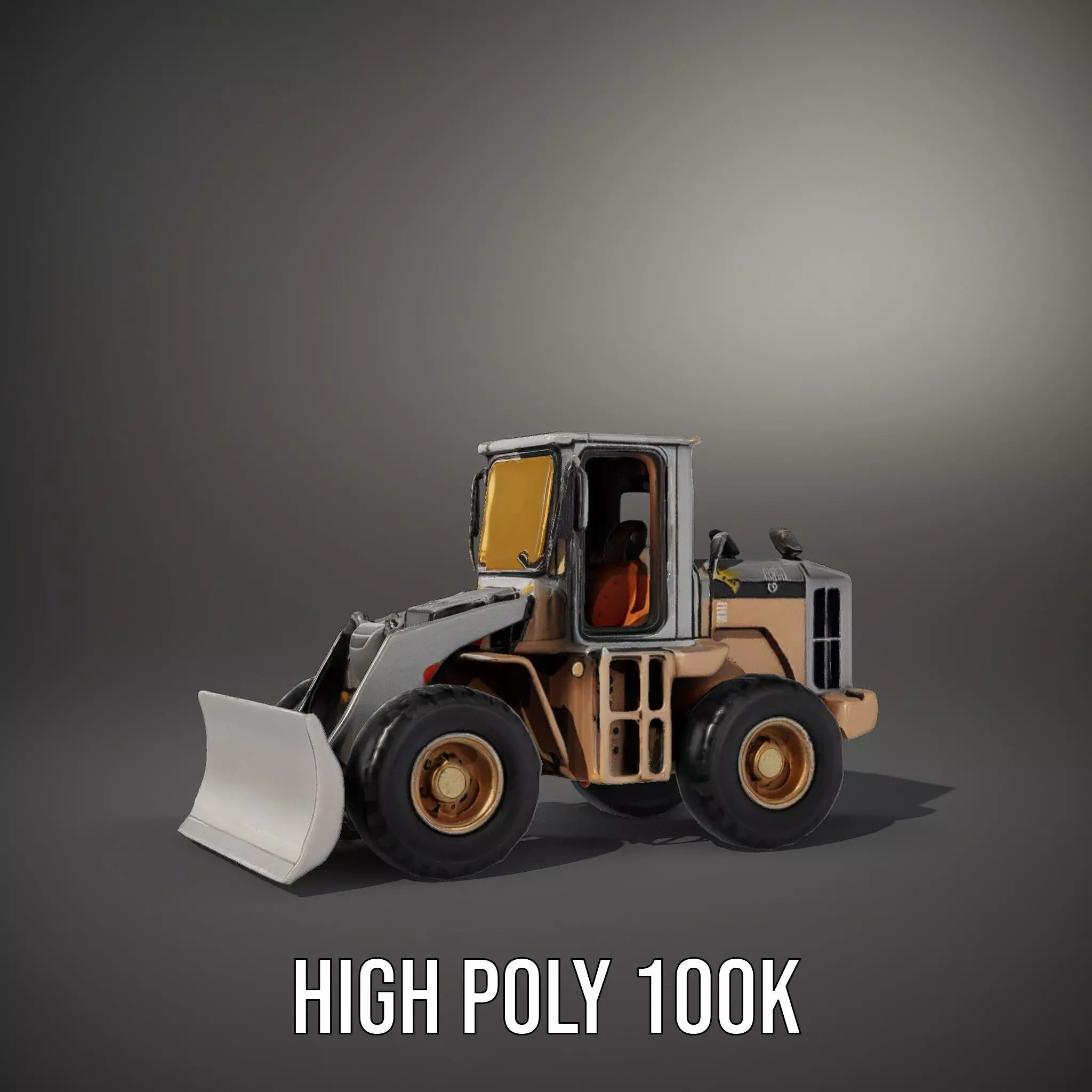 Industrial Bulldozer model pack Low-poly 3D model_9