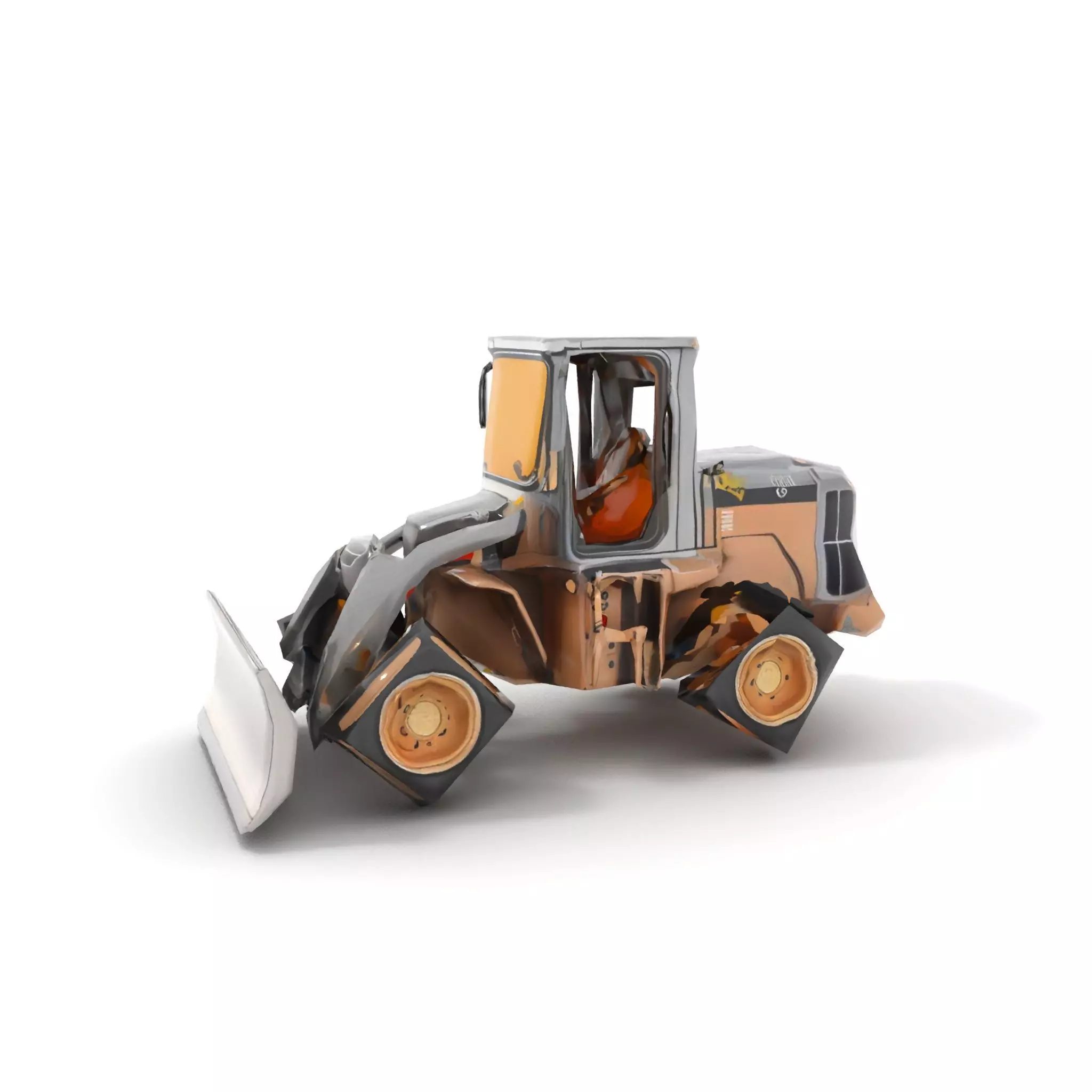 Industrial Bulldozer model pack Low-poly 3D model_8