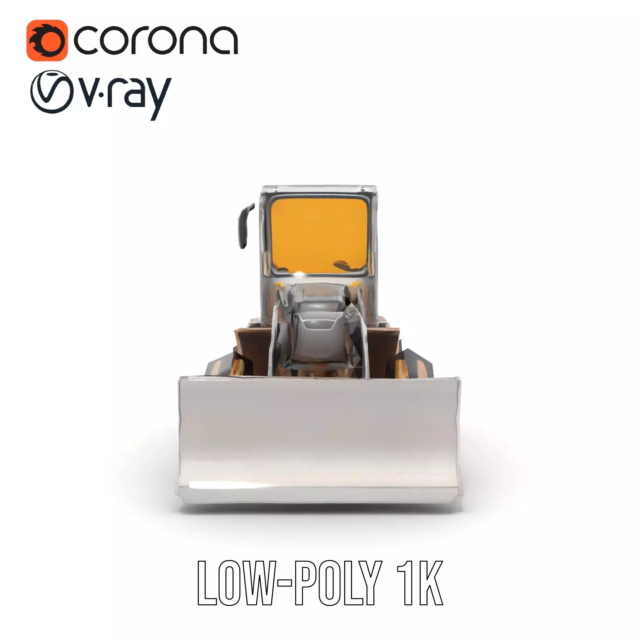 Industrial Bulldozer model pack Low-poly 3D model_18