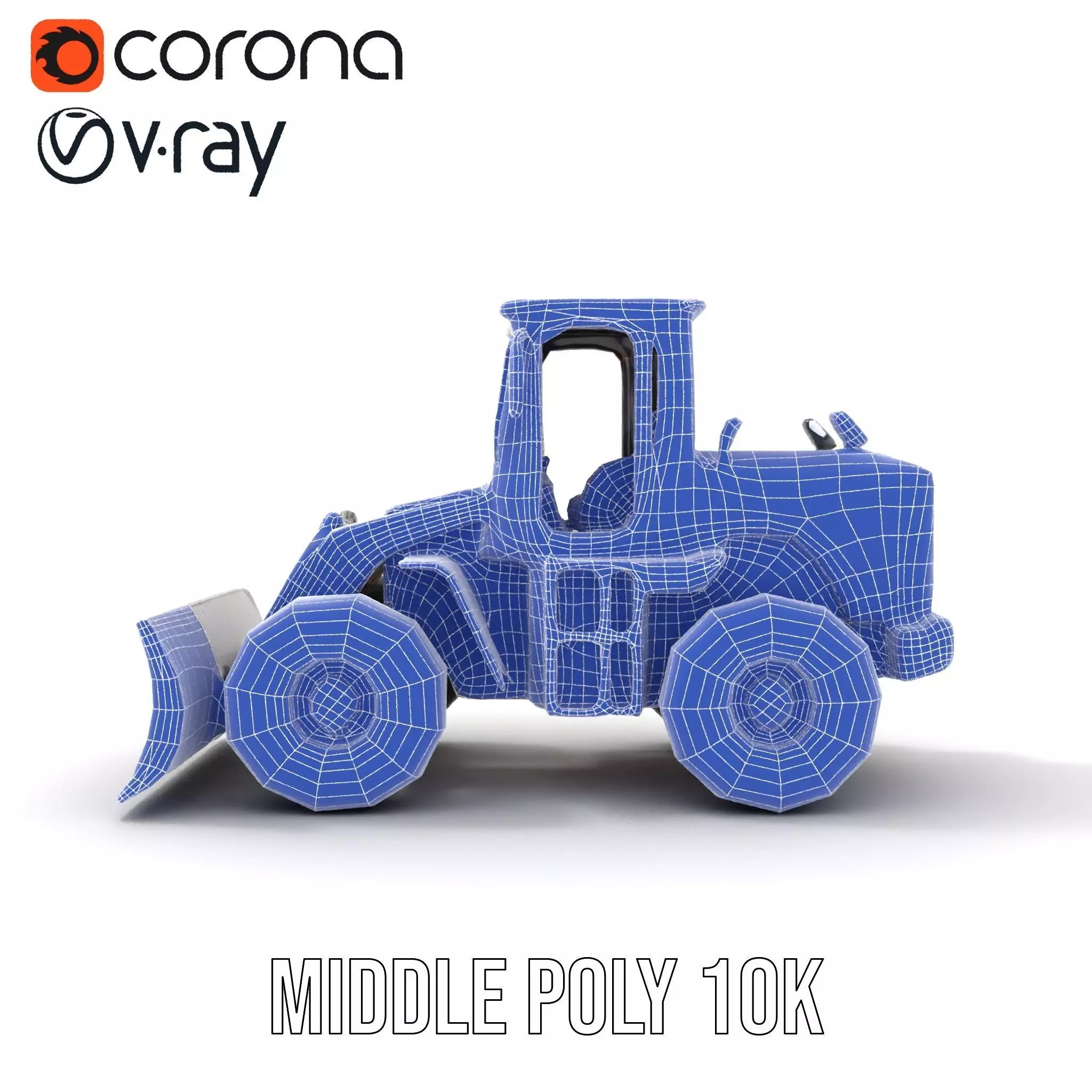 Industrial Bulldozer model pack Low-poly 3D model_14