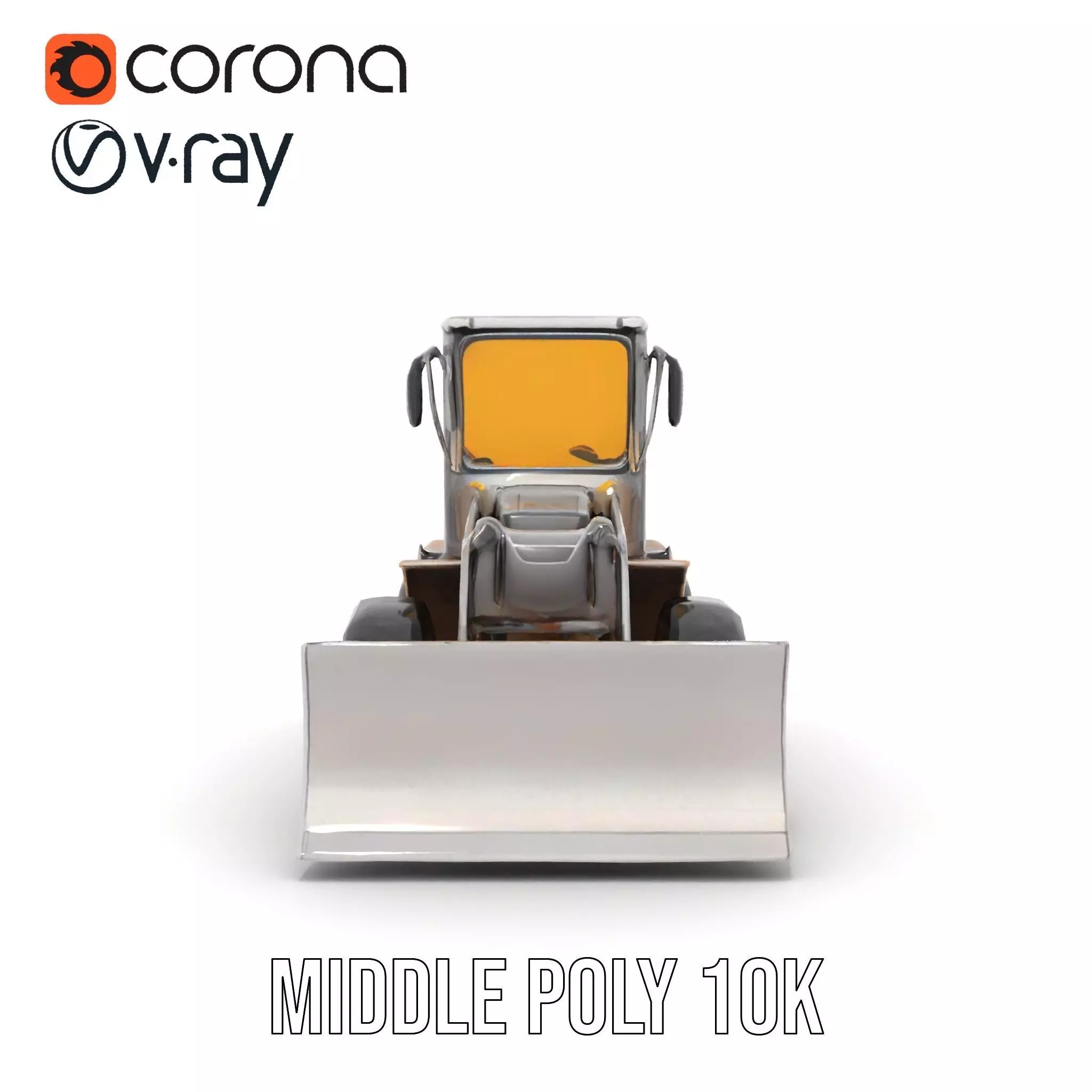 Industrial Bulldozer model pack Low-poly 3D model_20