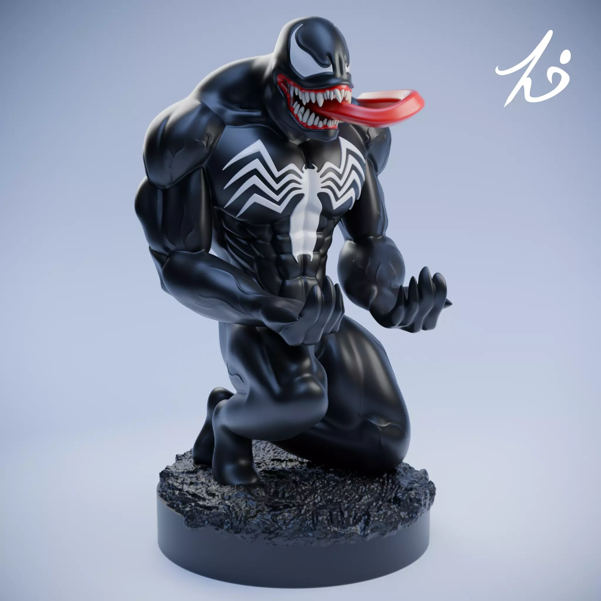 Spiderman Venom Controller Stand - Cable Guy Holder 3D print model