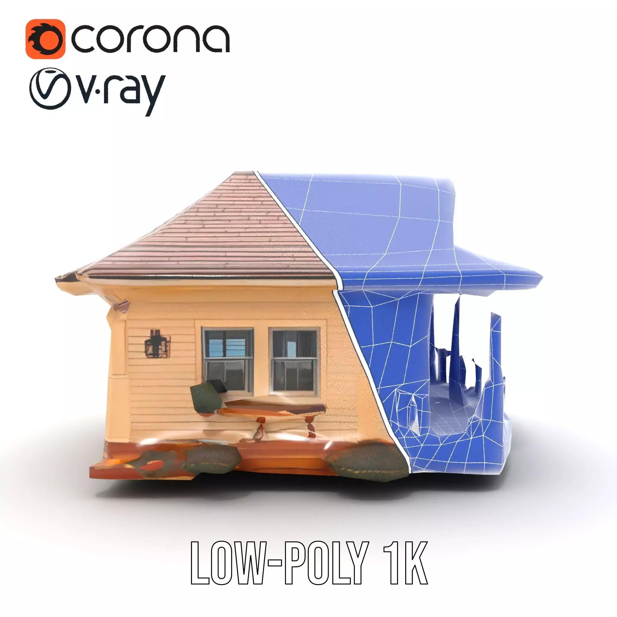 Charming Cottage model pack Low-poly 3D model_31