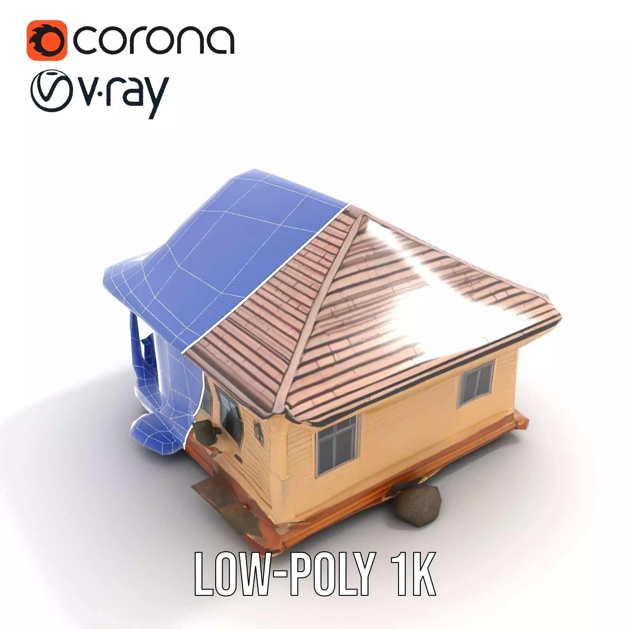 Charming Cottage model pack Low-poly 3D model_29