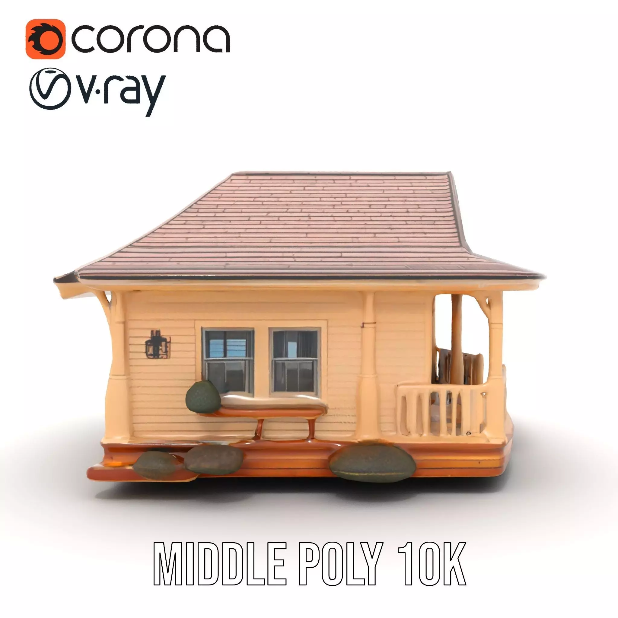 Charming Cottage model pack Low-poly 3D model_19