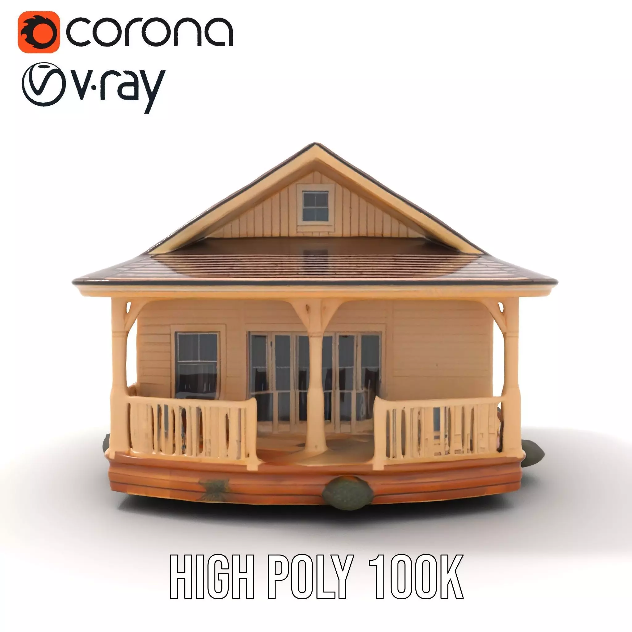 Charming Cottage model pack Low-poly 3D model_18