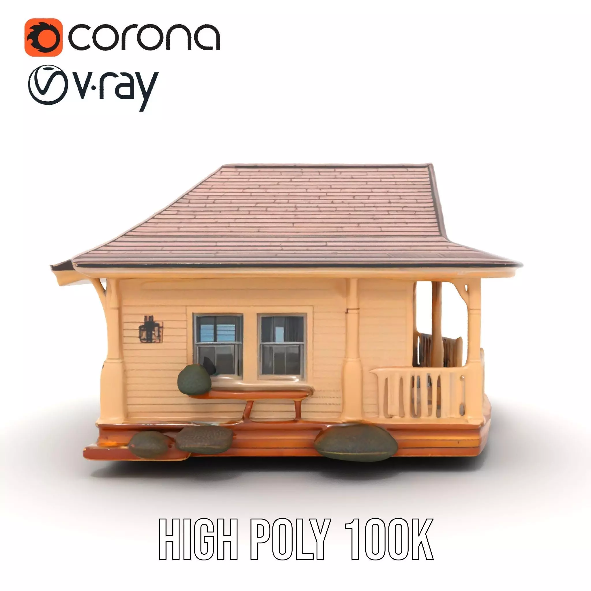 Charming Cottage model pack Low-poly 3D model_21