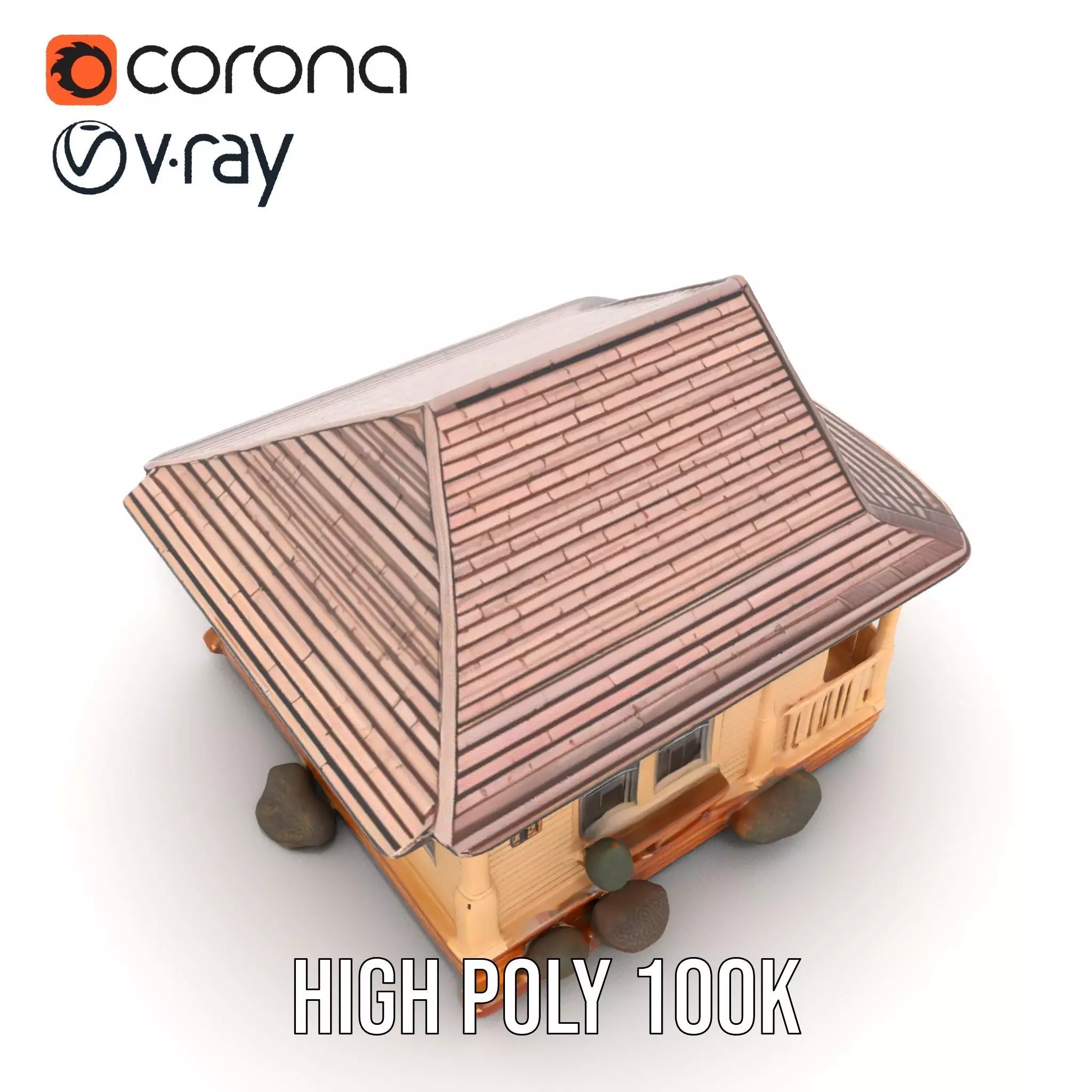Charming Cottage model pack Low-poly 3D model_24