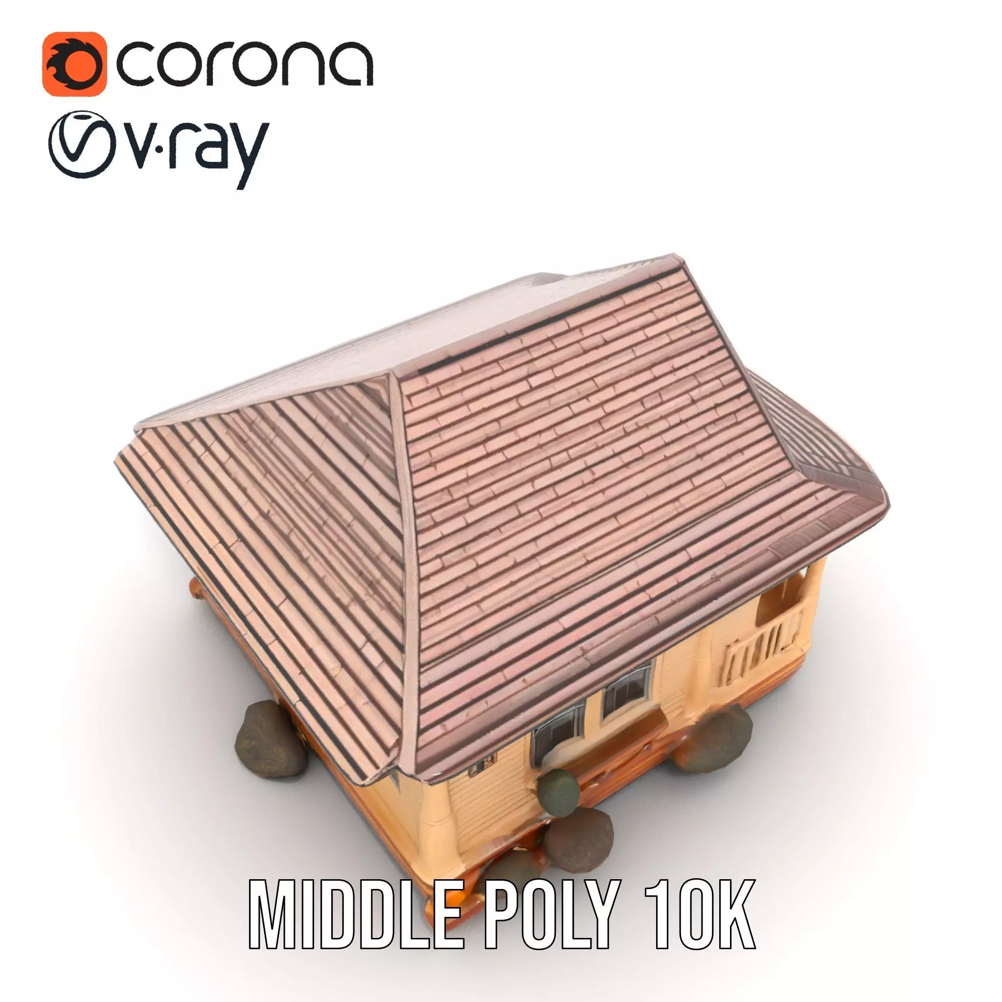 Charming Cottage model pack Low-poly 3D model_14