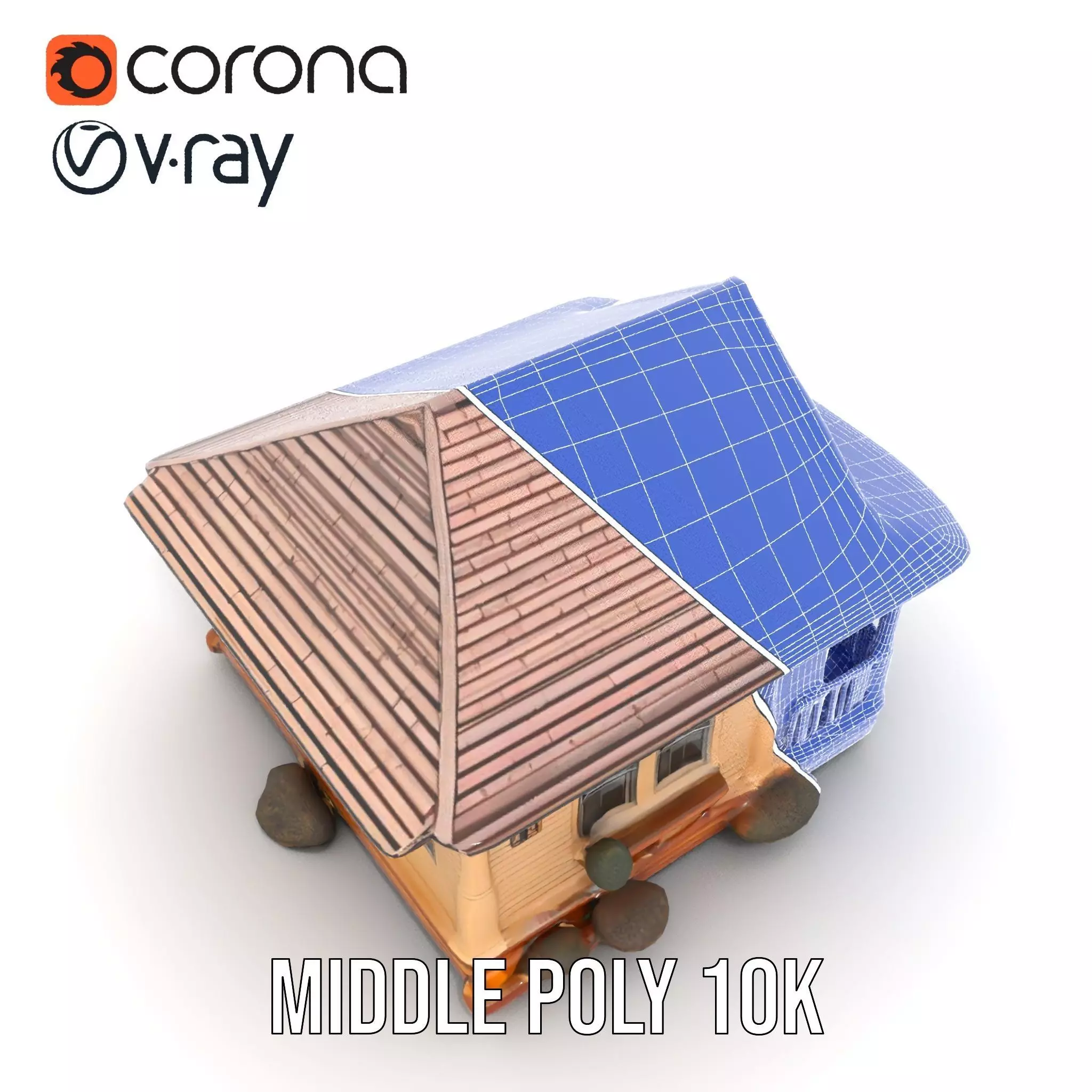 Charming Cottage model pack Low-poly 3D model_25