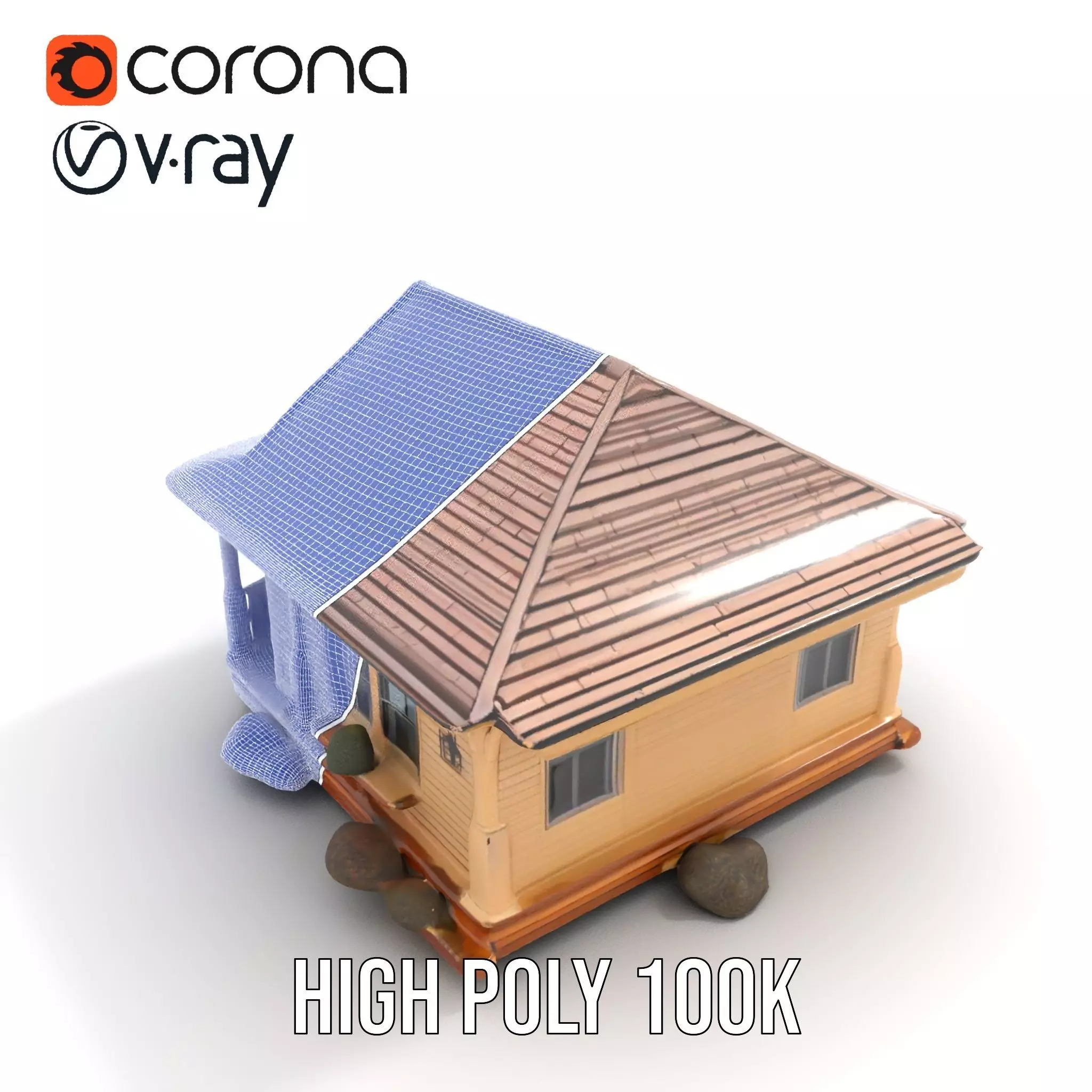 Charming Cottage model pack Low-poly 3D model_32