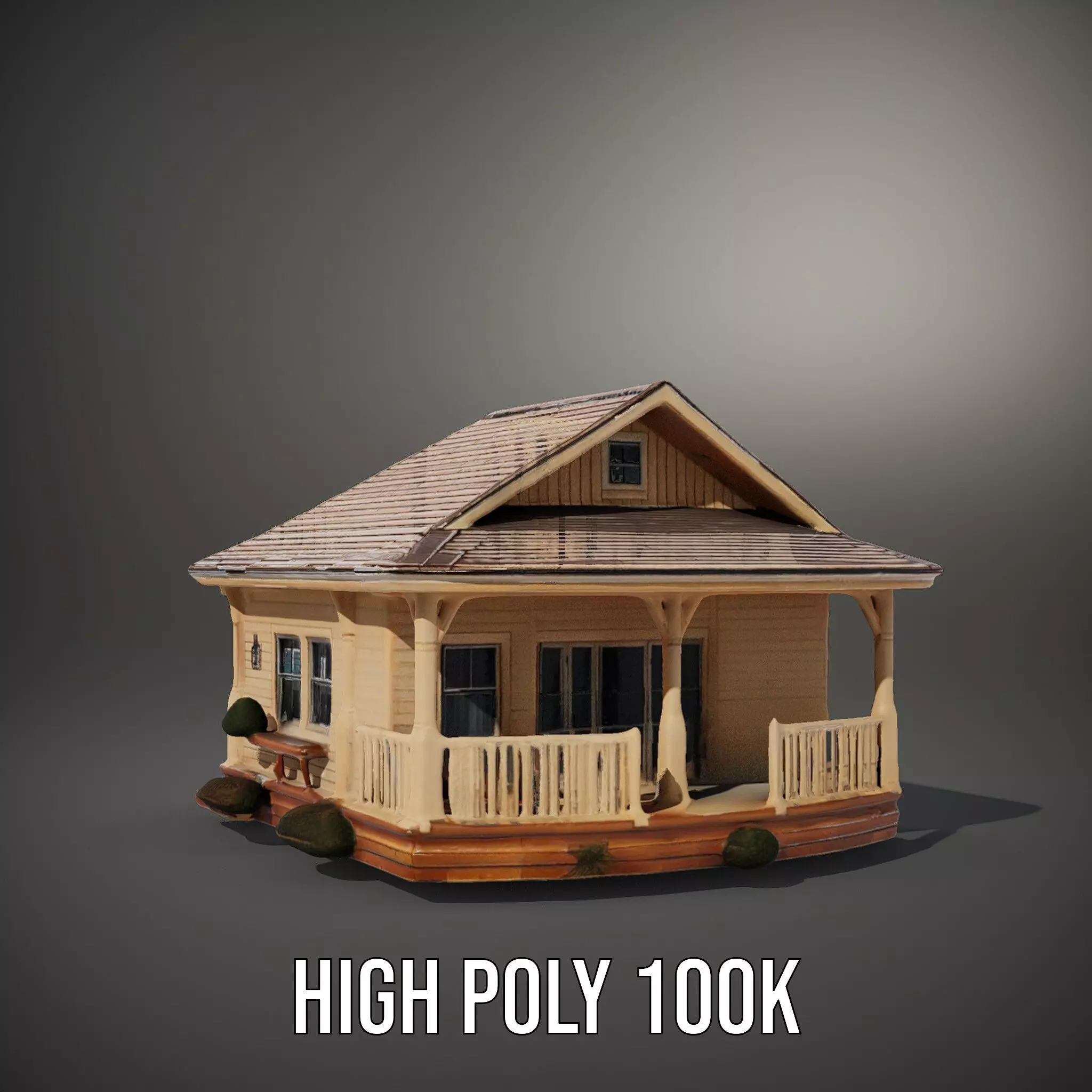 Charming Cottage model pack Low-poly 3D model_11