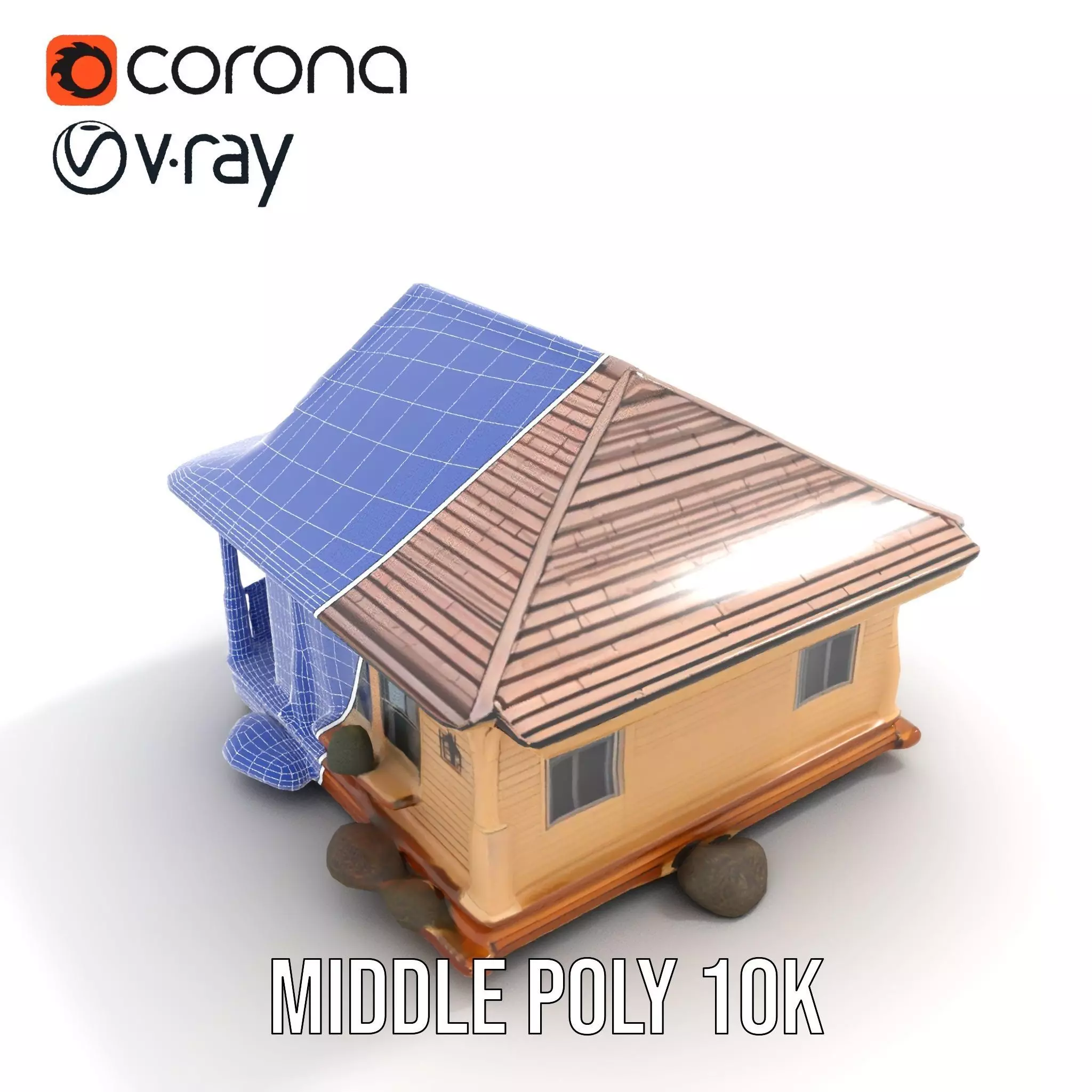 Charming Cottage model pack Low-poly 3D model_22