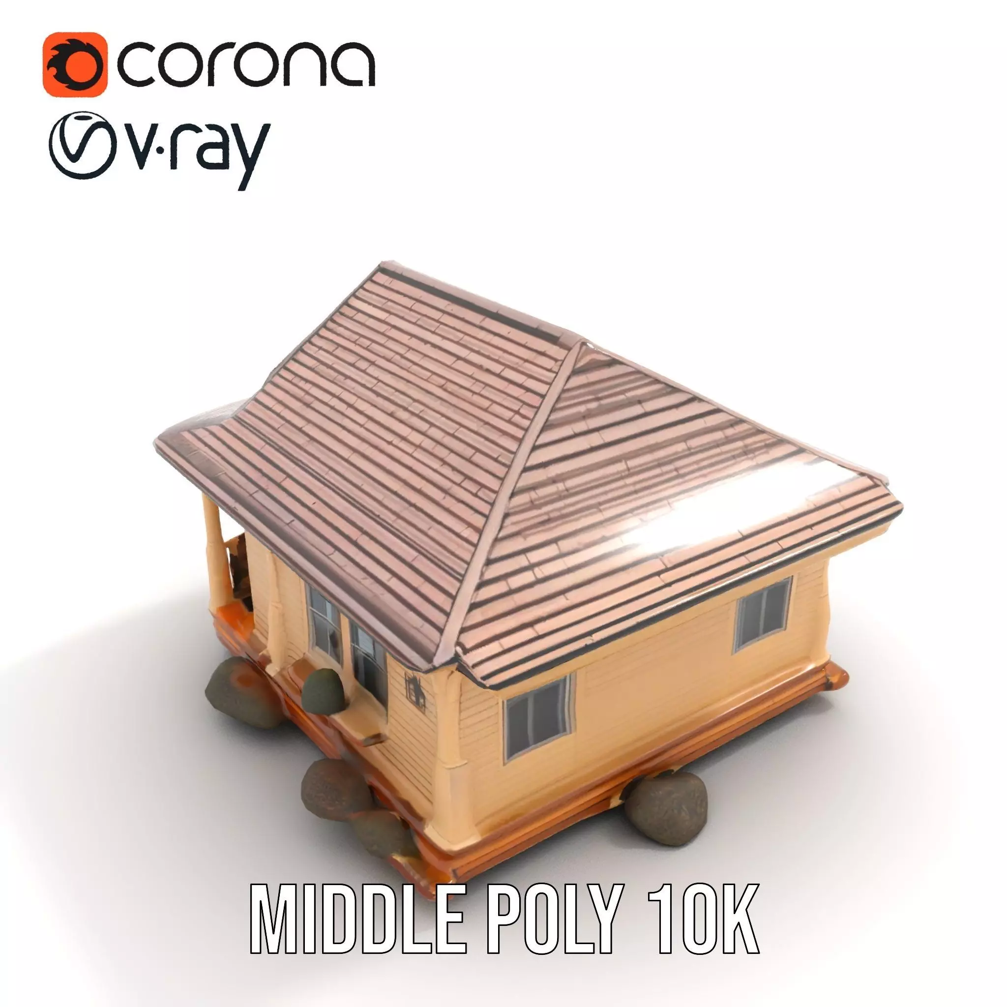 Charming Cottage model pack Low-poly 3D model_6