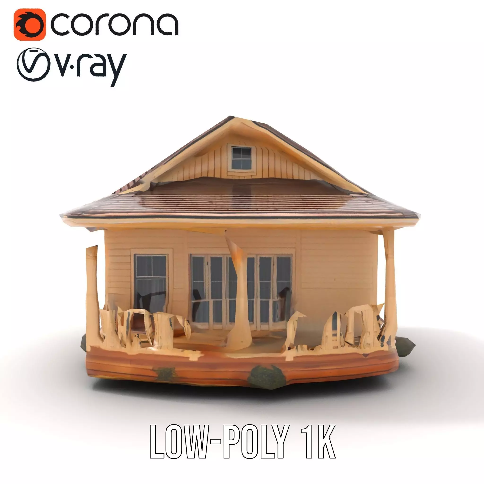 Charming Cottage model pack Low-poly 3D model_8