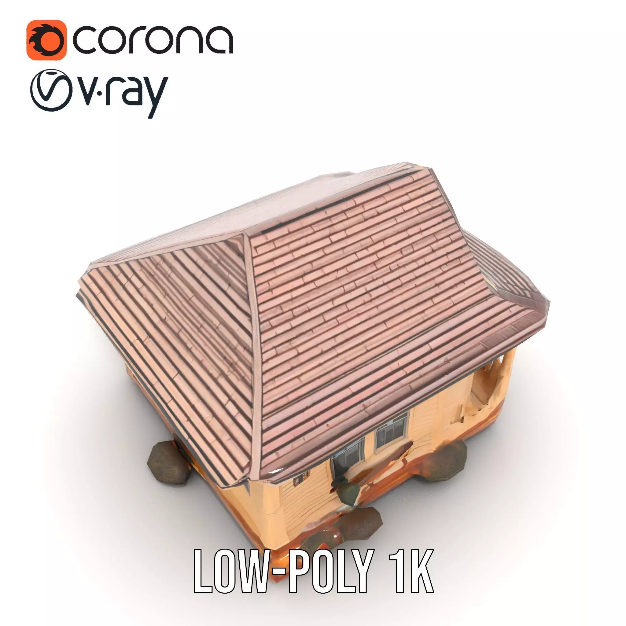 Charming Cottage model pack Low-poly 3D model_15