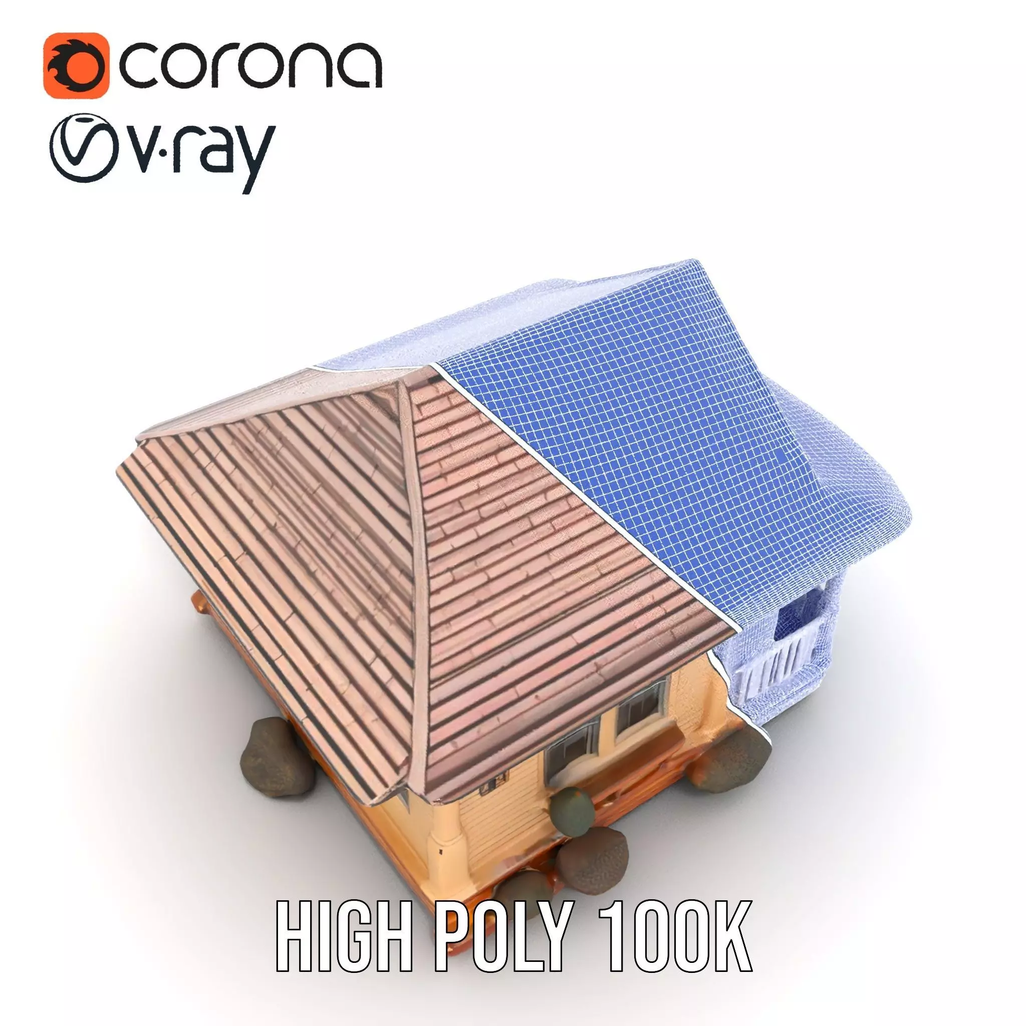 Charming Cottage model pack Low-poly 3D model_33