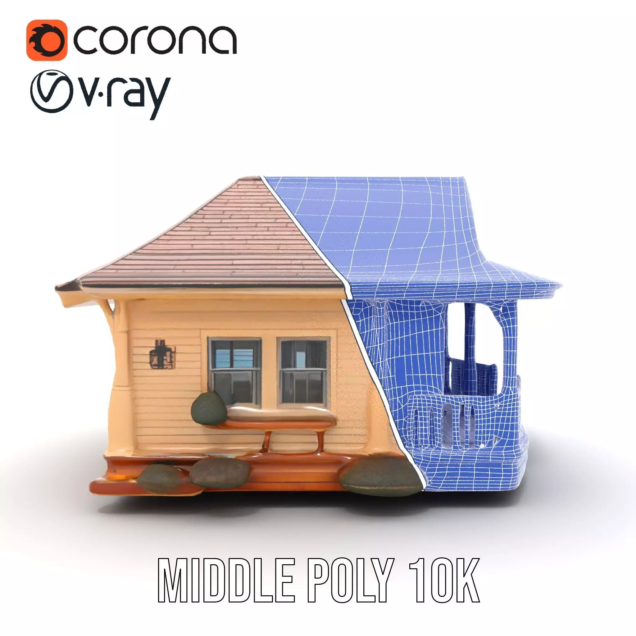 Charming Cottage model pack Low-poly 3D model_30