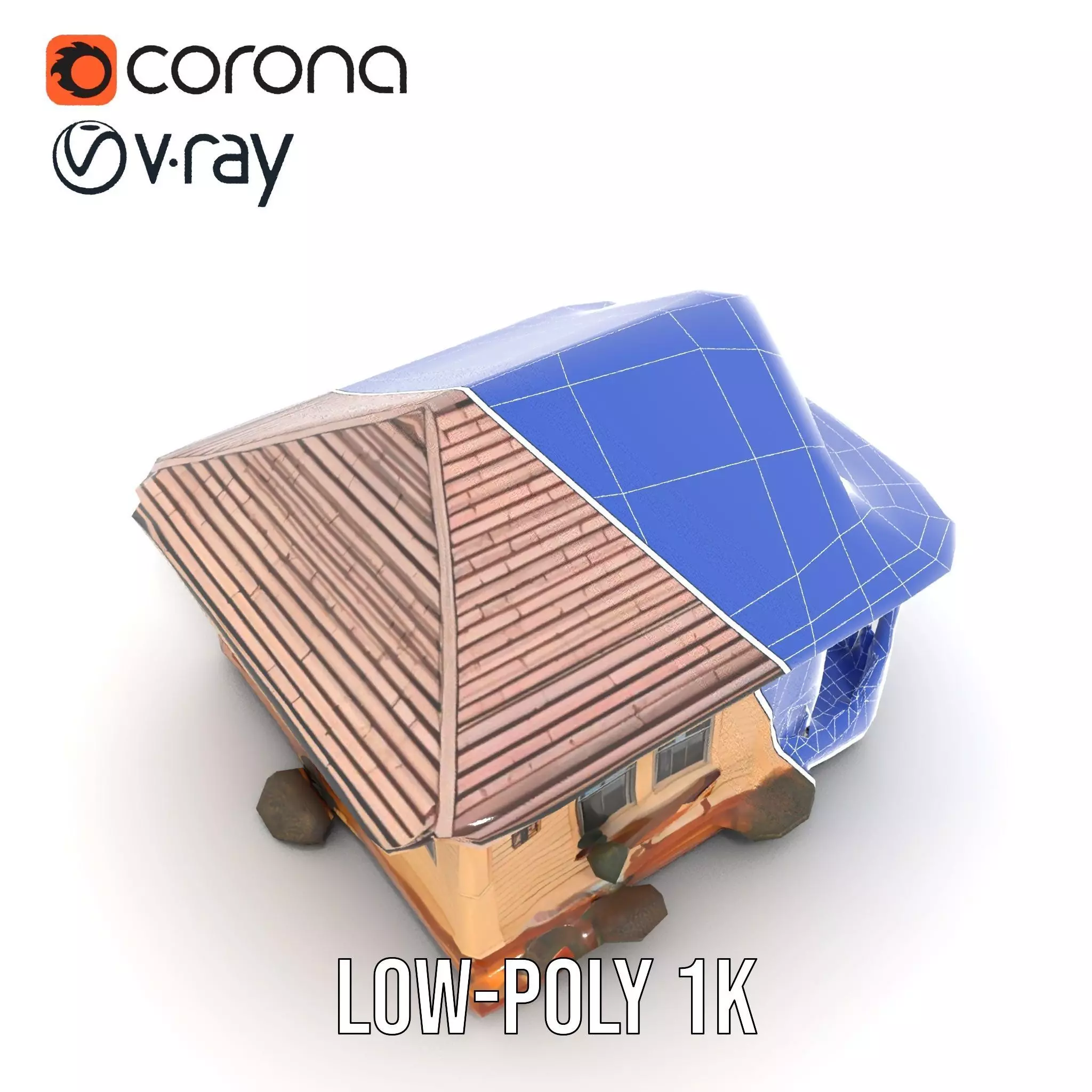 Charming Cottage model pack Low-poly 3D model_17