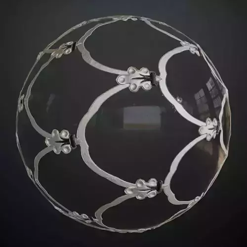 Decorative Glass Pattern Transparent PBR Seamless