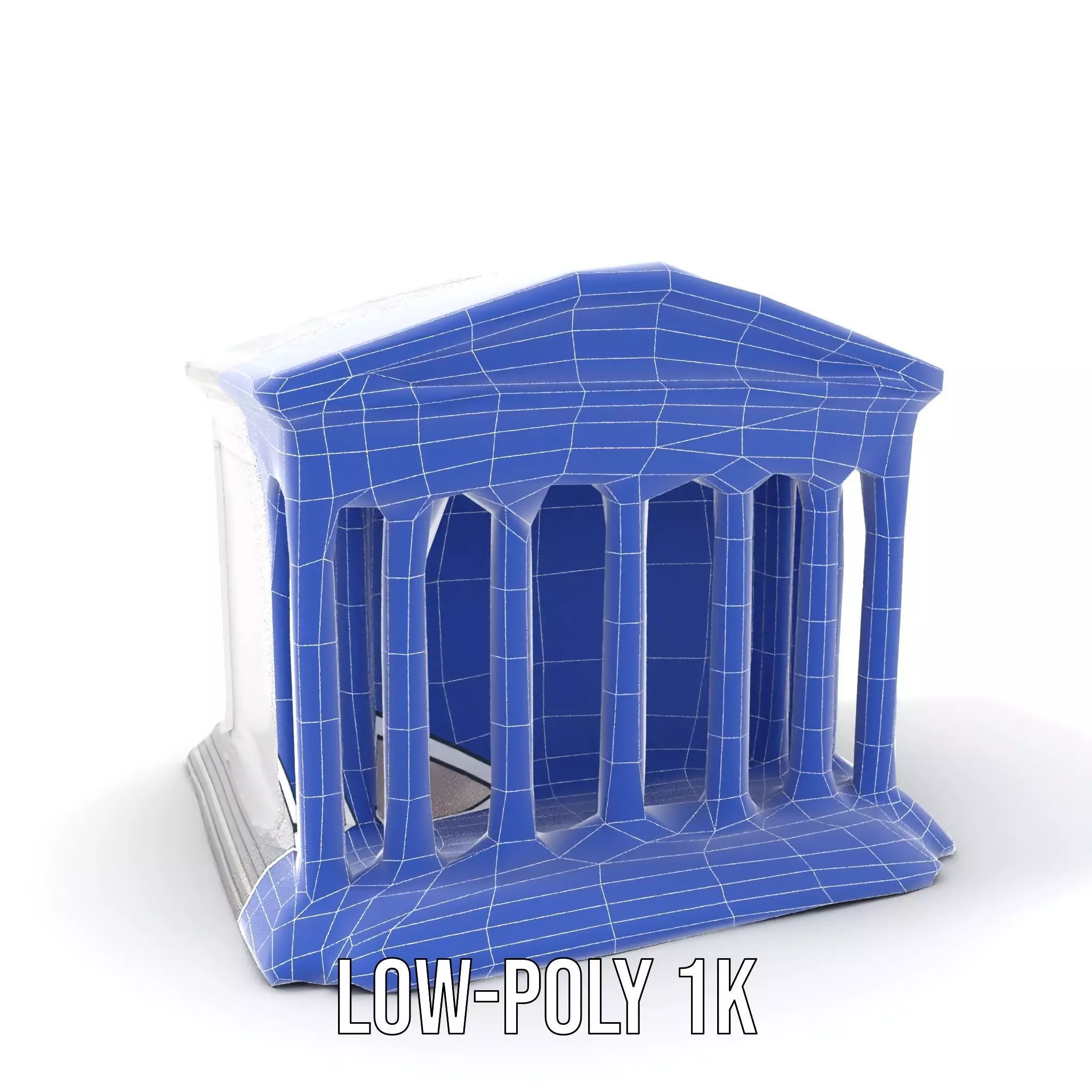 Neoclassical Temple model pack Low-poly 3D model_31