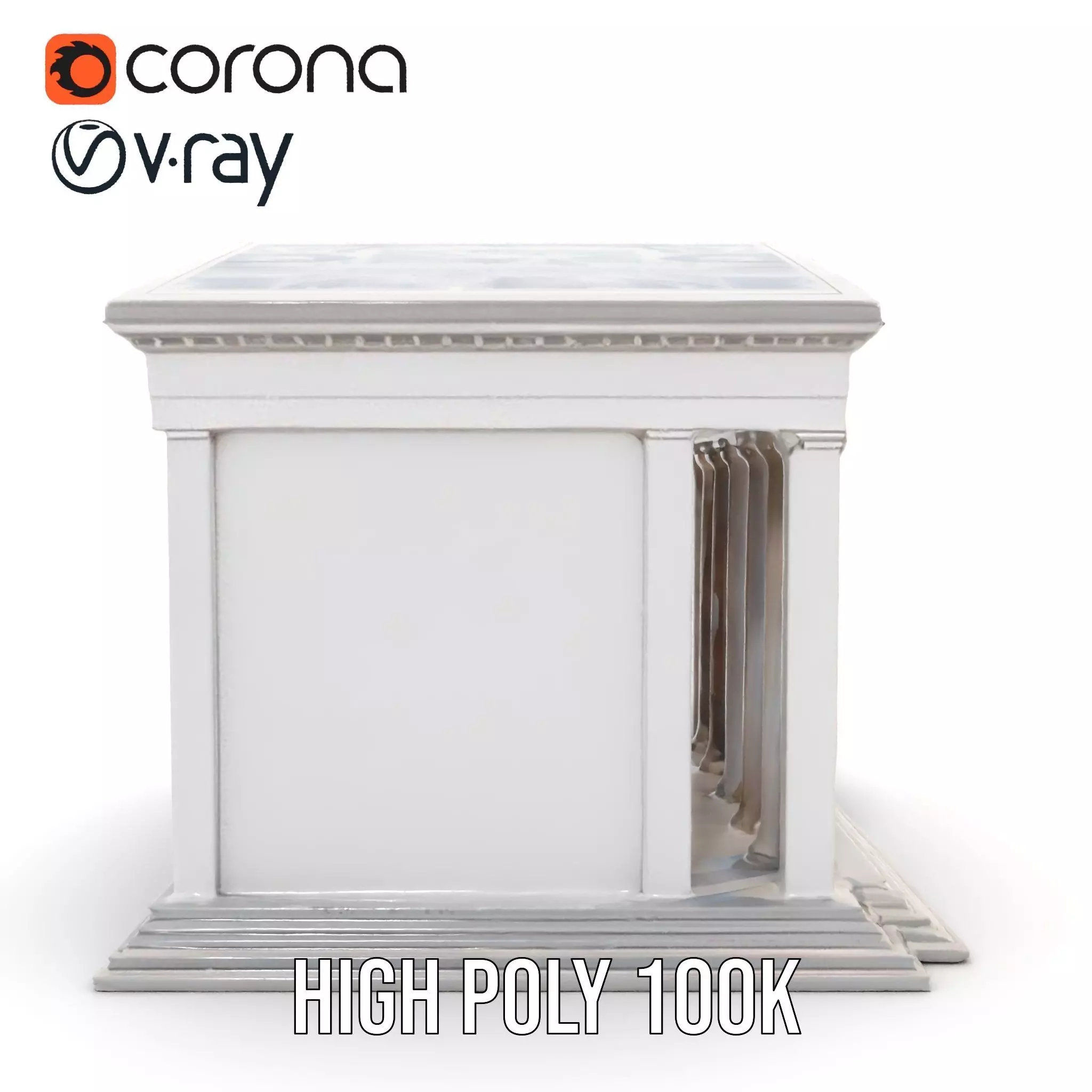 Neoclassical Temple model pack Low-poly 3D model_18