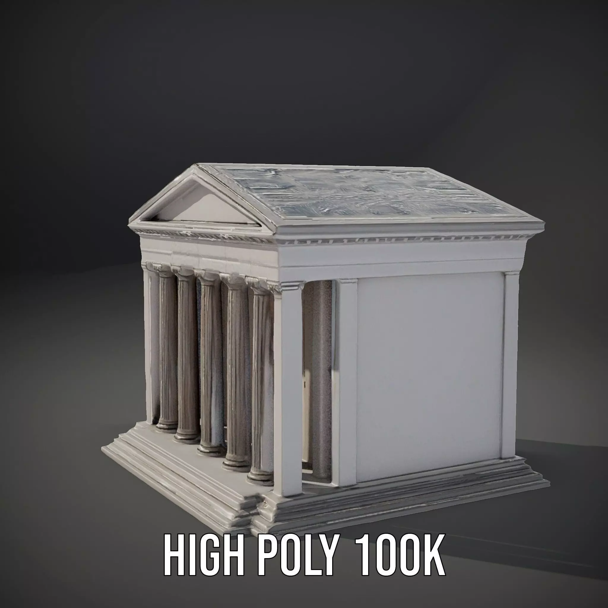 Neoclassical Temple model pack Low-poly 3D model_10
