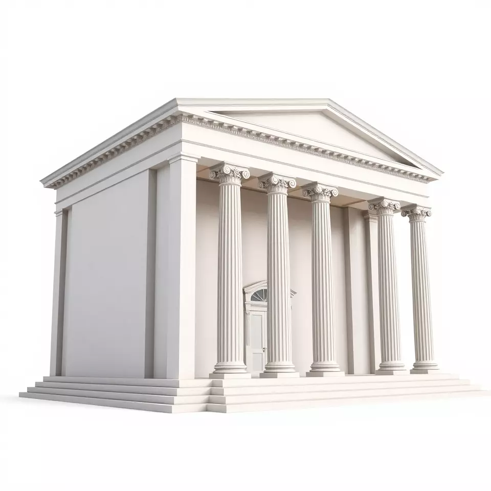 Neoclassical Temple model pack Low-poly 3D model_2