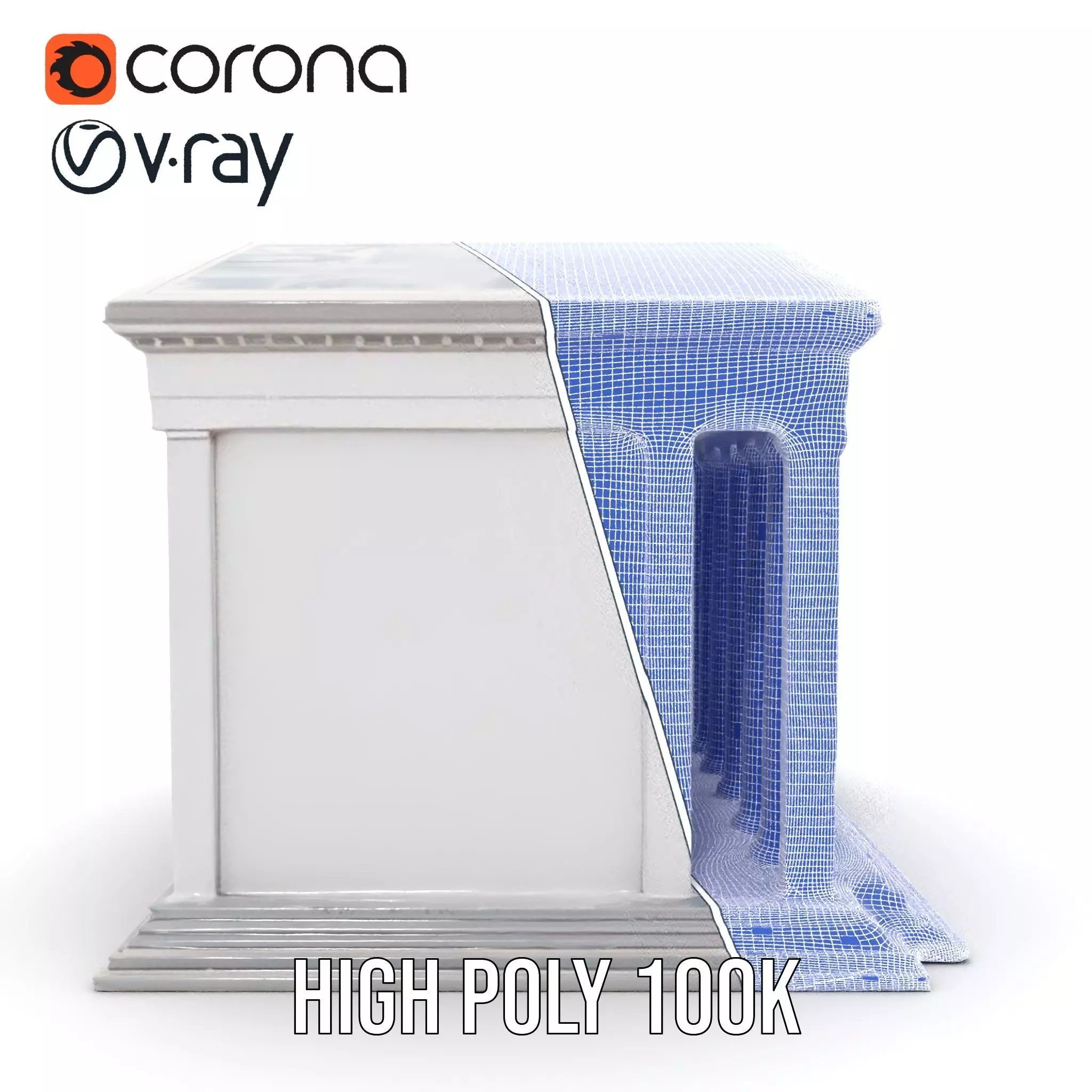 Neoclassical Temple model pack Low-poly 3D model_32