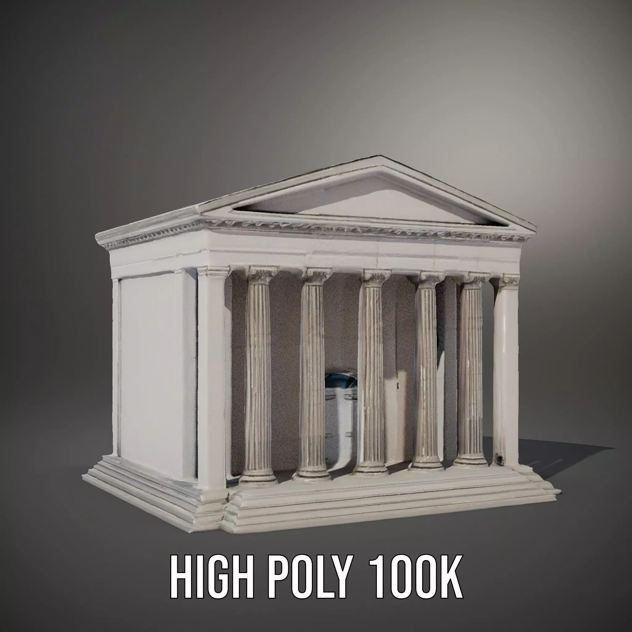 Neoclassical Temple model pack Low-poly 3D model_8
