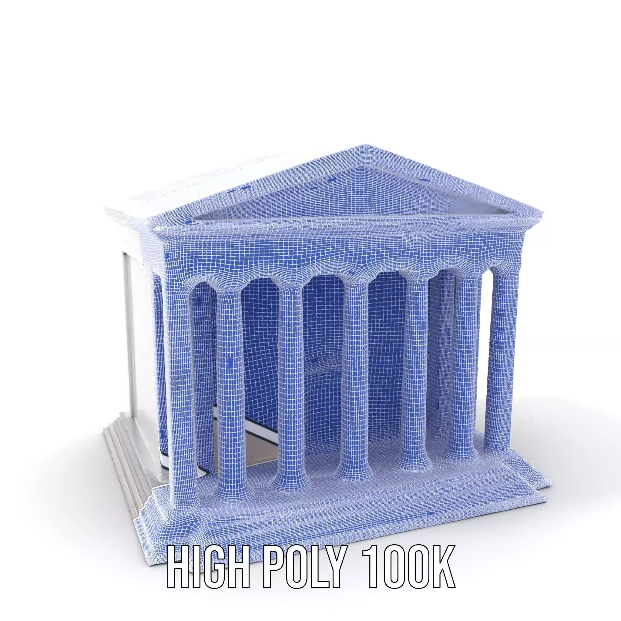 Neoclassical Temple model pack Low-poly 3D model_4
