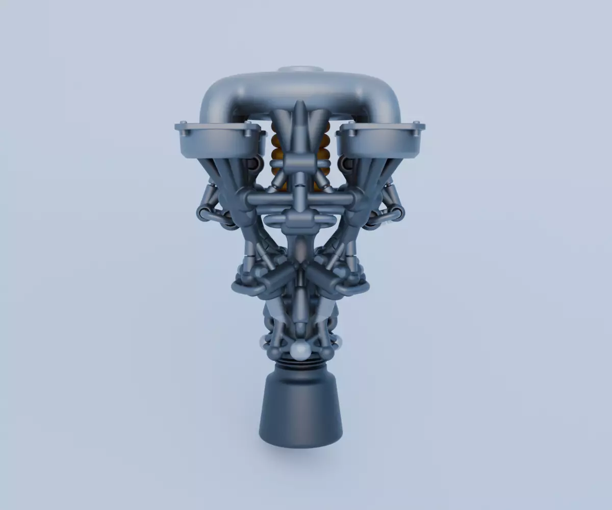 Scifi Electron Propulsion Engine Concept 3D model_13