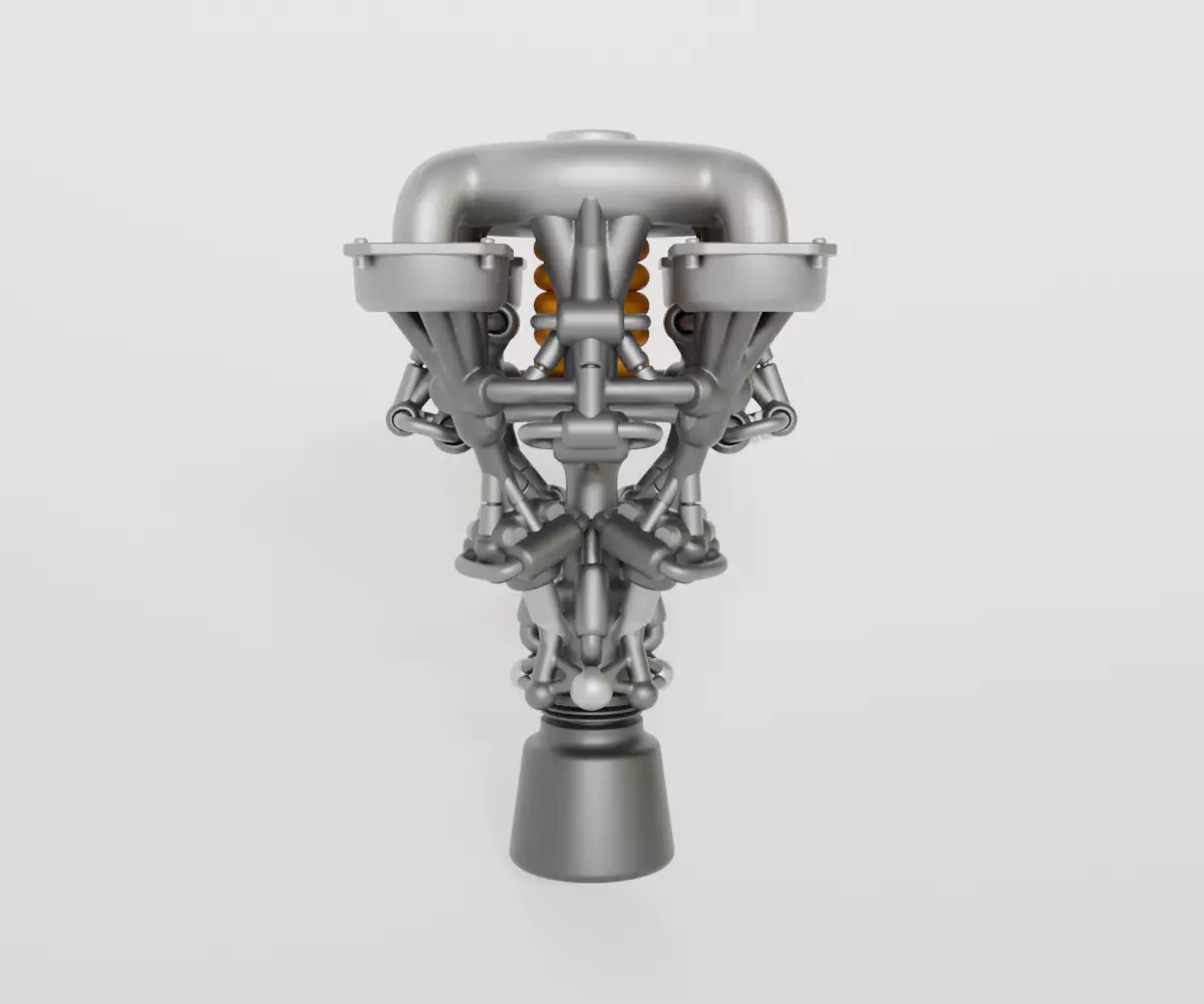Scifi Electron Propulsion Engine Concept 3D model_14