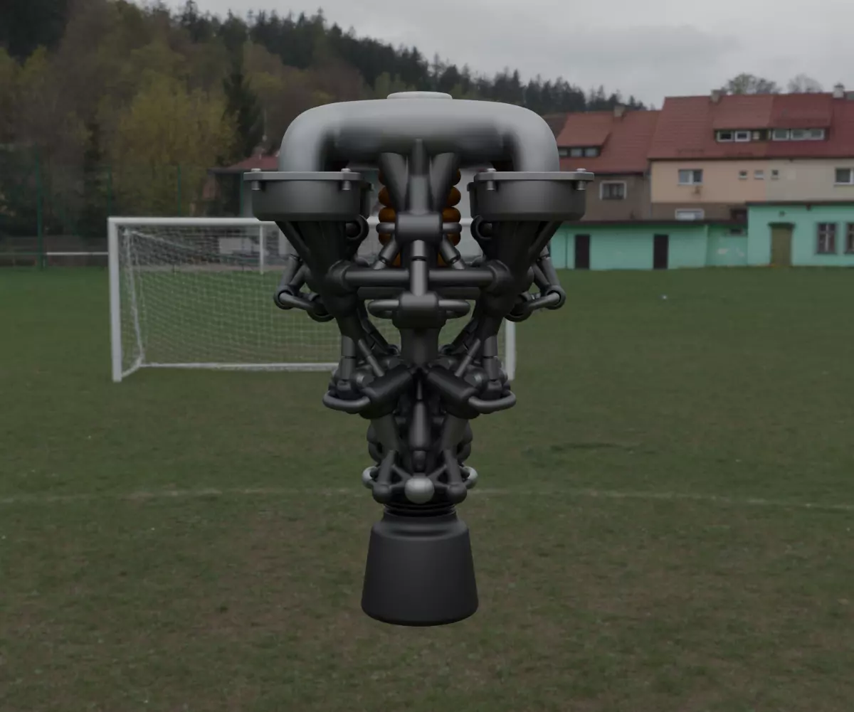 Scifi Electron Propulsion Engine Concept 3D model_18