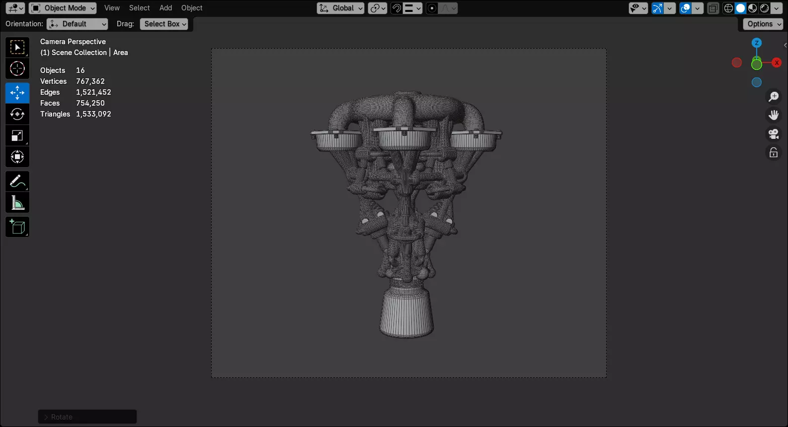 Scifi Electron Propulsion Engine Concept 3D model_24
