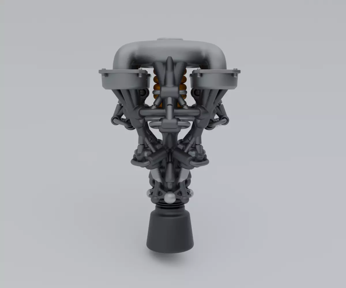 Scifi Electron Propulsion Engine Concept 3D model_1