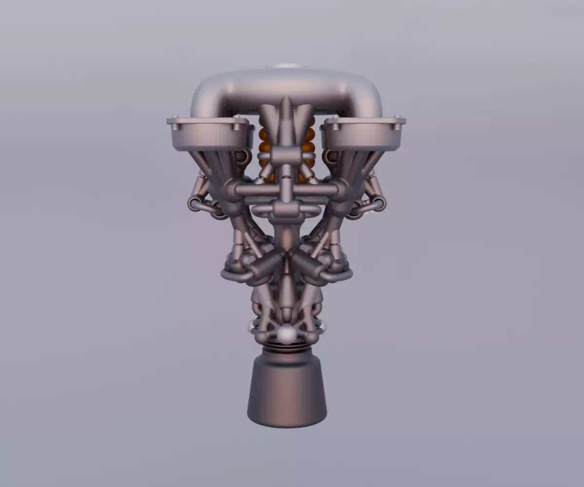 Scifi Electron Propulsion Engine Concept 3D model_16