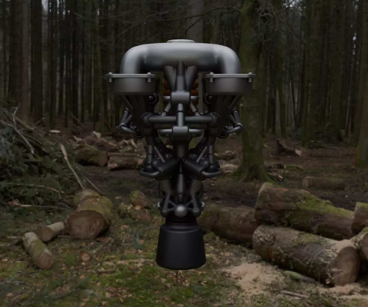 Scifi Electron Propulsion Engine Concept 3D model_20