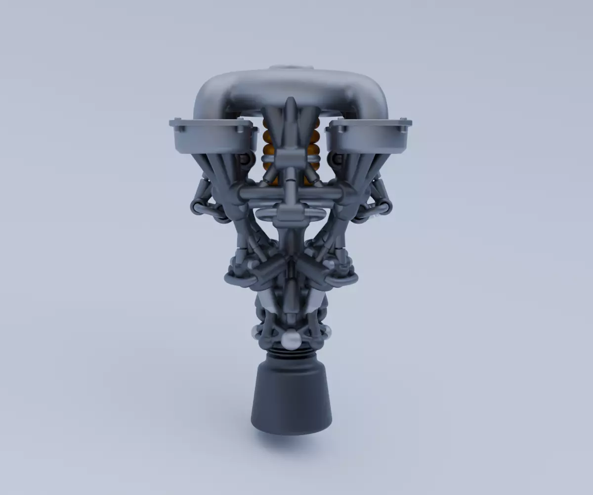 Scifi Electron Propulsion Engine Concept 3D model_9