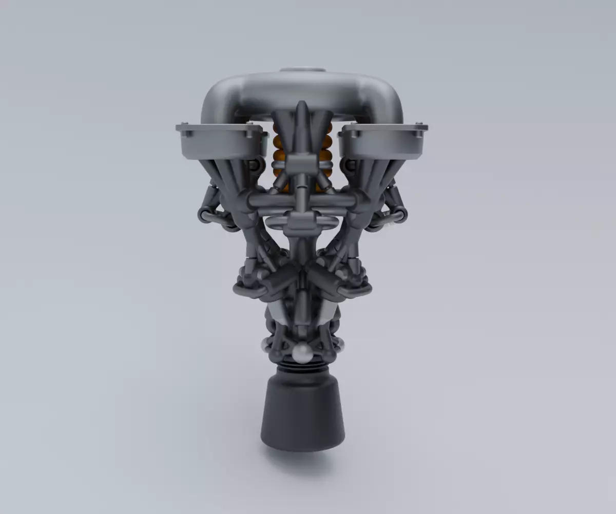 Scifi Electron Propulsion Engine Concept 3D model_11
