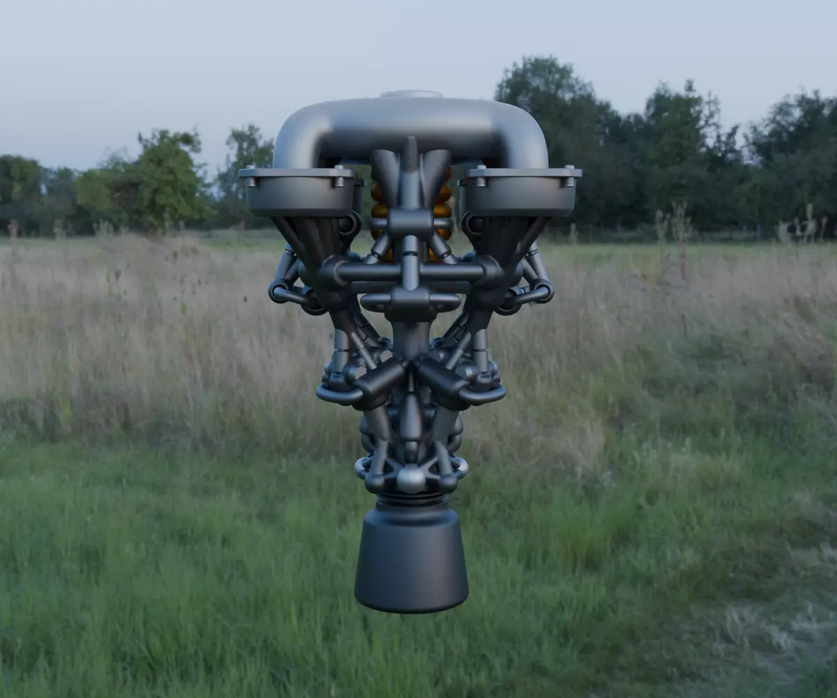 Scifi Electron Propulsion Engine Concept 3D model_19