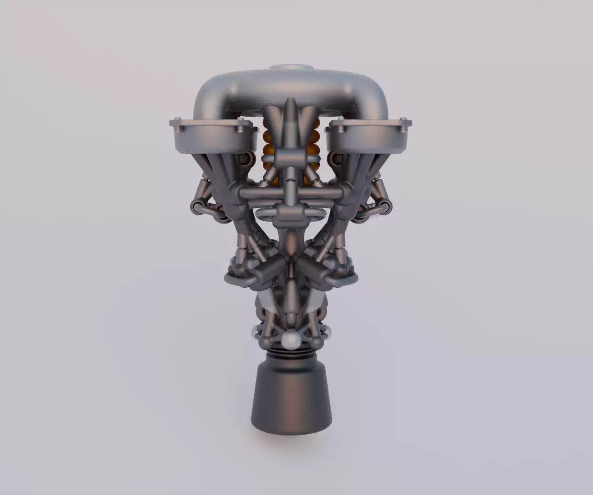 Scifi Electron Propulsion Engine Concept 3D model_8