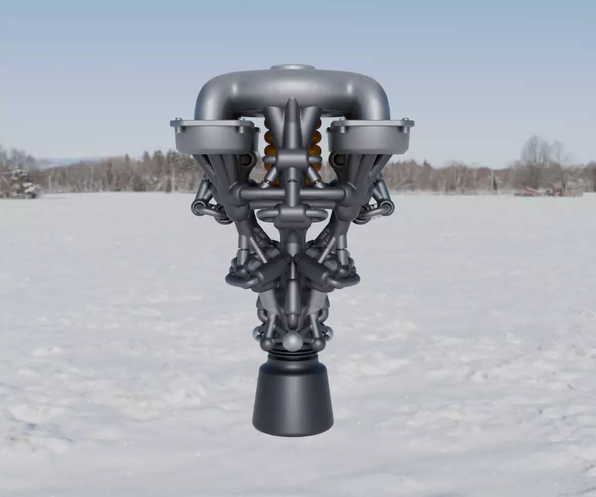 Scifi Electron Propulsion Engine Concept 3D model_17