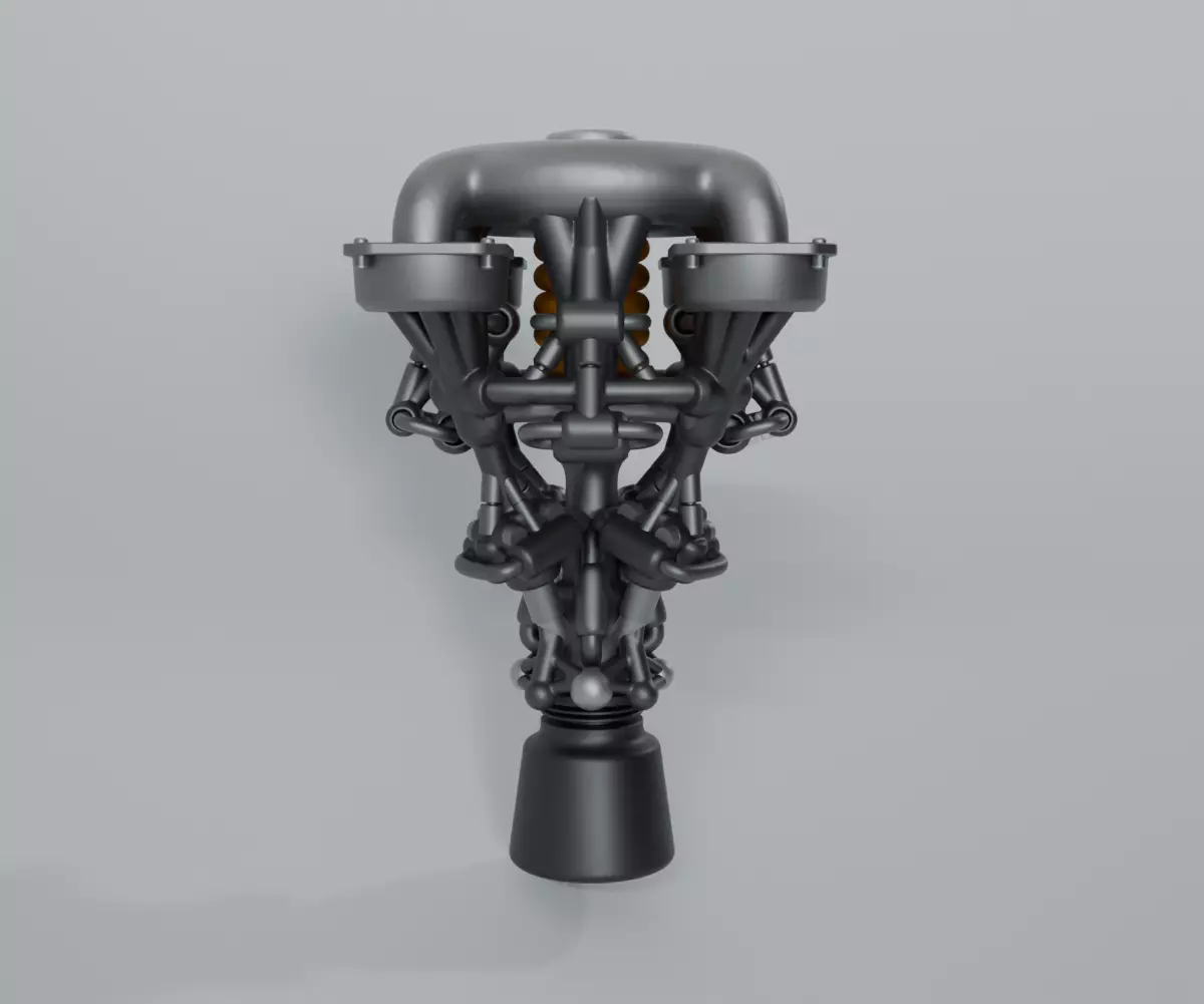 Scifi Electron Propulsion Engine Concept 3D model_6
